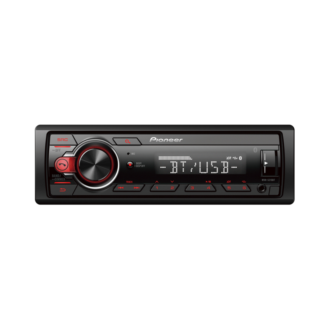 Descubre Pioneer MVH-S215BT - Estéreo Bluetooth 1-DIN de Pioneer para tu vehículo - Disponible en GDLGARAGE